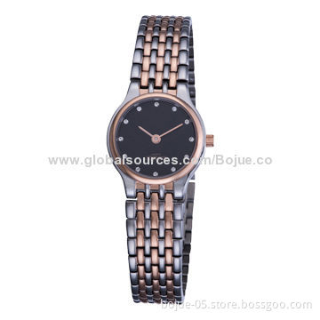 Stainless Steel Movement Quartz Watch for Women with RoHS and CE Marks
